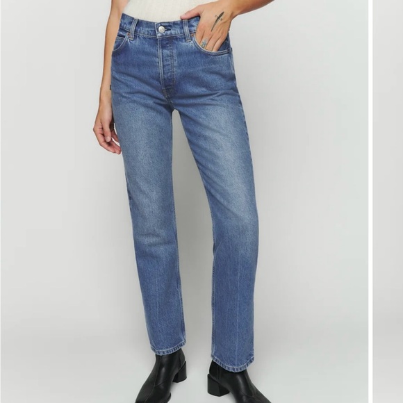 Reformation Denim - Reformation Blue Straight Leg Jeans